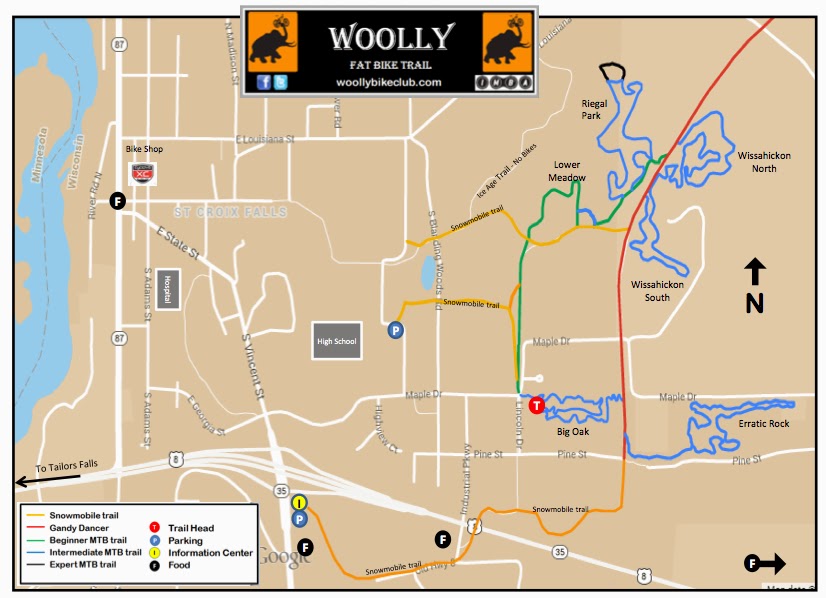 Woollly Fat Bike Map
